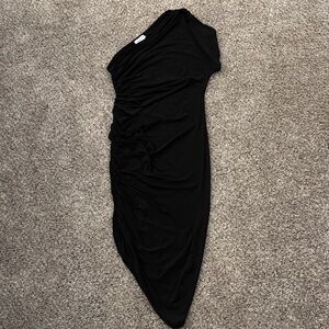 Lovers + Friends Black One-Shoulder Dress